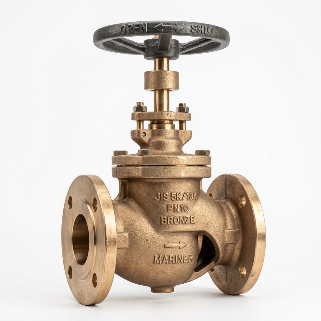 Marine Cast Bronze Flanged Globe Valve (JIS 10K) - IMPA 75 21 05